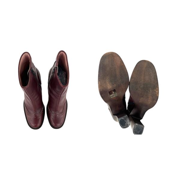 Miu Miu Vintage Western Leather Ankle Boots - Picture 6 of 8